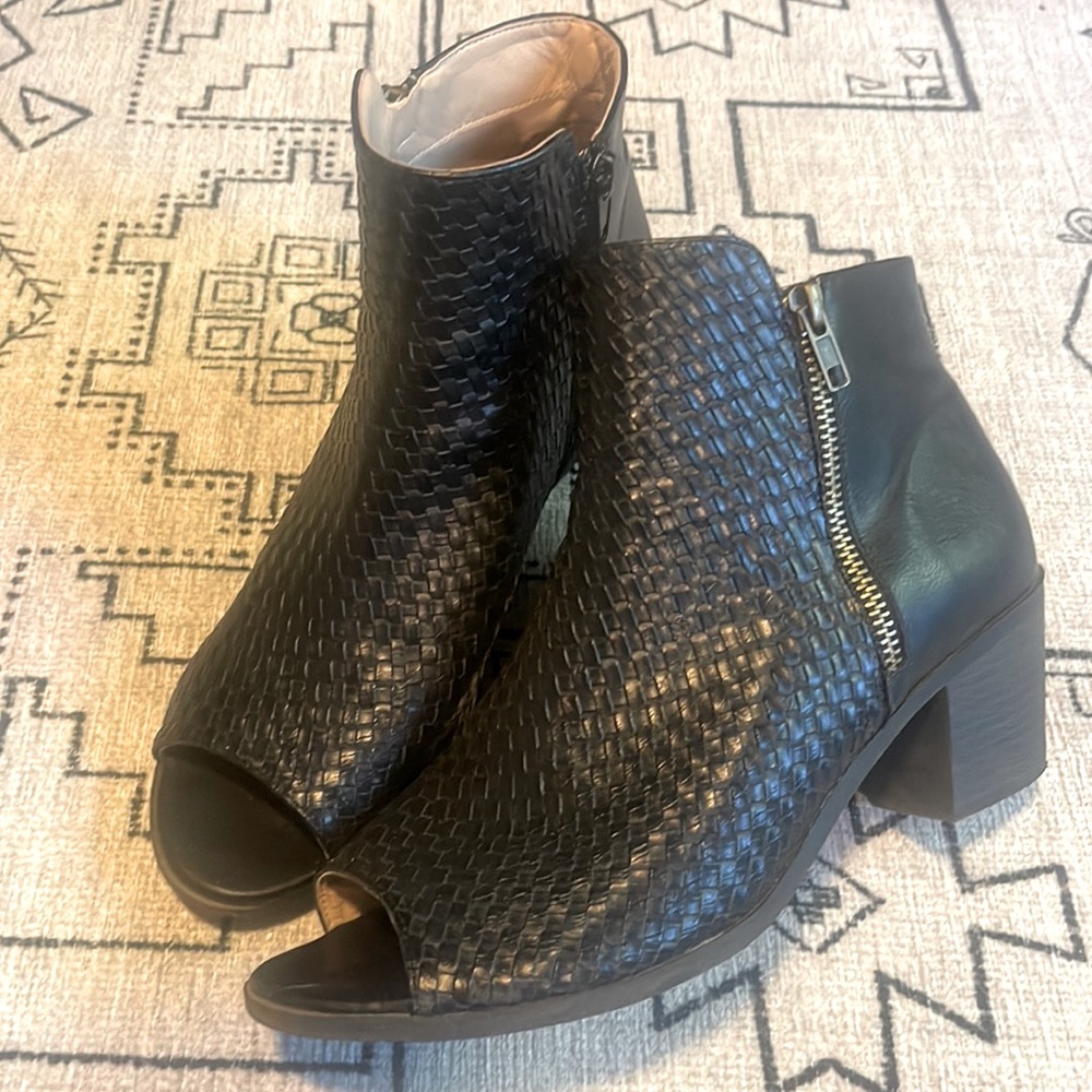 Peep Toe Ankle Boots